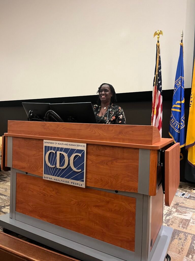 Kimberly Jones presenting at the CDC on public hralth informatics and data modernization initatives